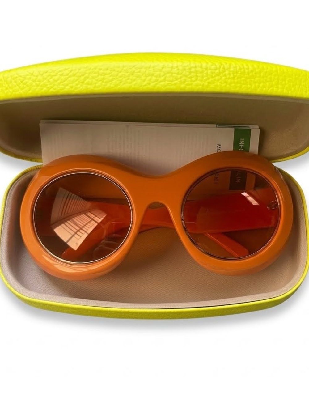 Emilio Pucci Bold Retro Round Sunglasses in Orange - Picture 5 of 8